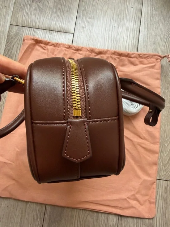 Logo Arcadie brown leather bag new - Picture 3 of 9